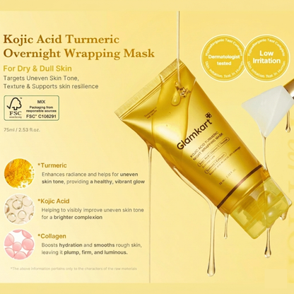 Kojic Acid Turmeric Overnight Wrapping Mask |Buy 1 Get 1 Free|